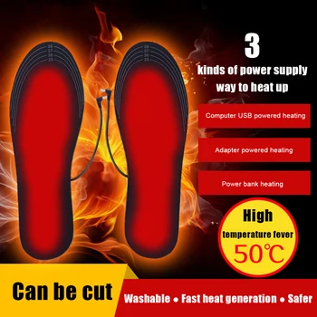 Zimski sportovi na otvorenom uložak za zagrijavanje stopala USB-vruće cipele udobne i meke ворсинка može biti izrezan Veličina 35-46 Preporučuje