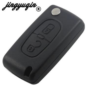 Jingyuqin 10 kom. 2 gumba HU83 Oštrica daljinskog ključa Prazna ljuska Za Peugeot 307 408 308 I 3008 Originalni C2 C5, C6, C8 ključ CE0536 Model