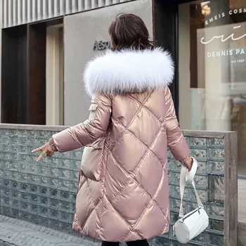 2021 Ženska zimska jakna Kvalitetan kaput Duge ženske parkovi Odjeća medo ovratnik s kapuljačom Debeli Topli prednja džepa M-3XL