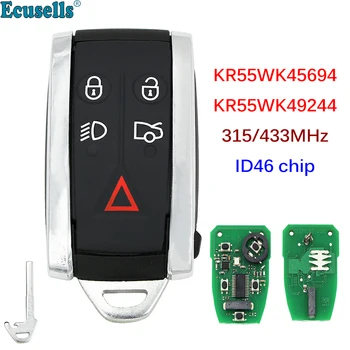5 gumb Smart-Daljinski Ključ FSK 315/433 Mhz ID46 Čip za Jaguar XF XFR XK XKR XJ8 XK8 s nužnu Ključ KR55WK45694 KR55WK49244