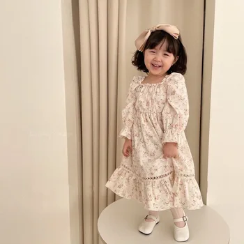 2021 jesenski nova dječja odjeća korejski suknja s cvjetnim uzorkom za djevojčice dječja korejski haljina za djevojčice придворное haljina