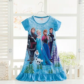 Dječja haljina za djevojčice, Elsa je Ana Sofija Haljina Princeze Ružičastoj haljini Rapunzel trnoružica, spavaćica Pidžama za djevojčice od 3 do 10 godina