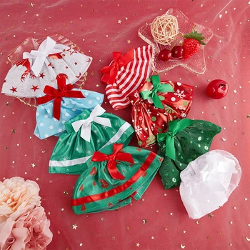 1PC Mini-Božićno Lutka Elf Odjeća S Lukom Suknja Haljina i Pribor Za Lutke Za djecu Božićne Darove