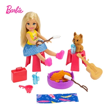 Igre skup za кемпера Barbie Chelsea s moto opremom za štence faktora transformacije Kamper Super Avantura igračke za lutke Dječji dar FXG90