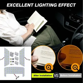 Vruće Auto White LED Lampa za Nadogradnju interijera Komplet Žarulja sa žarnom niti, pogodan za Toyota RAV4 XA50 2019 2020 2021