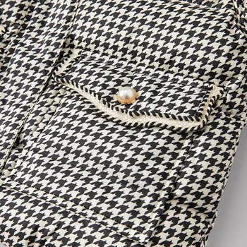 DBM20447 Dave Bella zimske bebe djevojke checkered apsolutno kaput za djecu 90% bijelu pastu s okusom patke dlake soft dječje jakna s malom torbicom