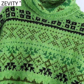 Zevity Ženske Berba žakard s geometrijskim po cijeloj površini slobodan kukičane veste ženski šik puloveri Ženski svakodnevne vrhovima SW1043