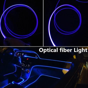 5 M El kabel RGB led neon traka Unutrašnjost automobila Led svjetla Ambijent nudi Vozila svjetla 12 5 U USB Cigareta