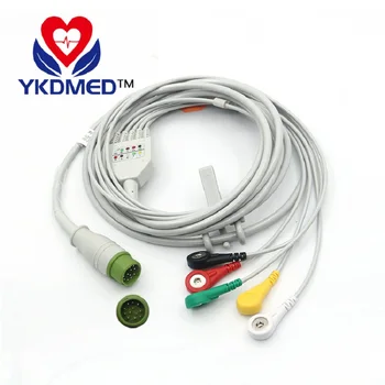 Kompatibilnost s monitora pacijenta marke MINDRAY 12-pinski jednodijelni kabel za pacijenta s 5 zaključke ,medicinski pribor za EKG ,Besplatna dostava