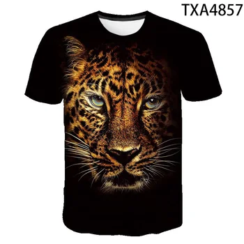 Životinja leopard 2020 Novo ljeto Muškarci Žene Dječja moda Ljetne Majice kratkih rukava Svakodnevni Ulični majica za dječake i djevojčice, Dječje majice