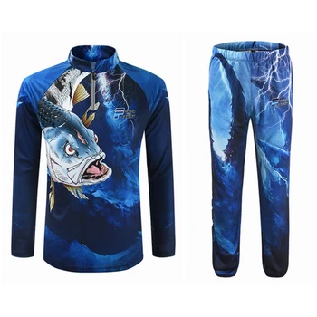 2021 Novi Komplet odjeće za ribolov s kapuljačom Za muškarce Proljeće Ljeto Ribarskim majicama M-4XL Prozračna Sportska odjeća na otvorenom i hlače