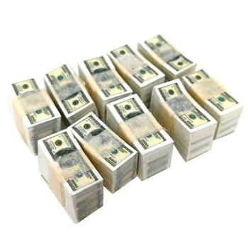 Minijaturne novac u mjerilu 1/12 - novčanice od po 100 dolara (jedan paket)