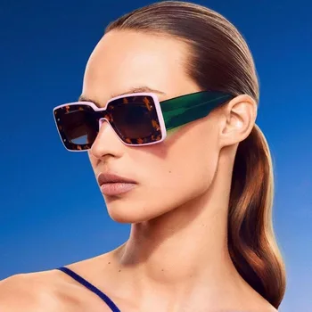 Novi trendi ženski luksuzni trg sunčane naočale i Starinski dizajn brand Pink Leopard velike sunčane naočale za žene je Velika zaštita
