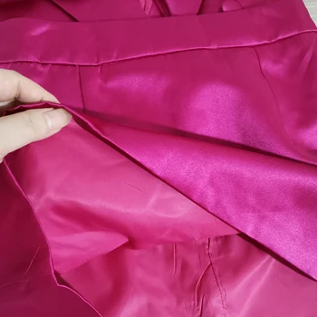 3 Kom. Setove Suknja Blazer Odijela 2021 Ljeto je Novi Seksi ružičasto-ljubičasta двубортный odijelo od tri dijela Potkošulja Kratka suknja Jakna Odijelo