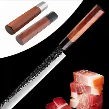 Japanski Ručka noža kuhar DIY Kuhinjski Noževi EKOLOŠKI Noževi od prirodnih afričkog Drveta Dogovor Za izradu Pribora Osmerokutni
