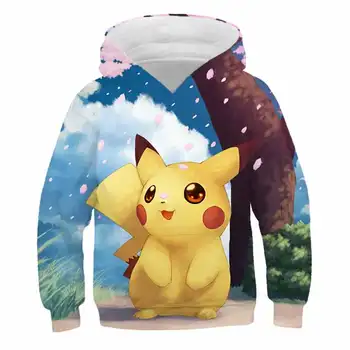 Odjeća za dječake Anime Pikachu-Pokemon - Zmaj Hoodies Vegeta 3D Veste s po cijeloj površini Dječje odjeće Dječje veste Dječje Veste