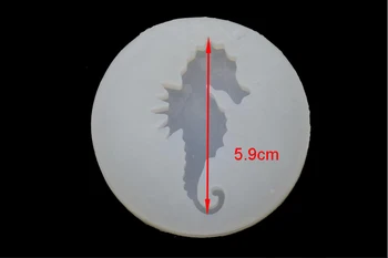 1pc odlična forma od silikonske smole za životinje za proizvodnju nakita Morski Konj Bijeli diy ručno DIY Izrada nakita od epoksida oblika