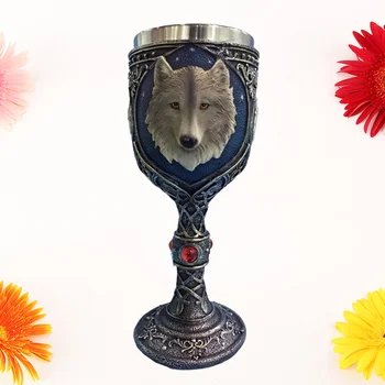 Personalizirane dvostruka kup волчьей glavom kupa od nehrđajućeg čelika спиртовое staklo home stol šalicu kuhinja kućni ukras