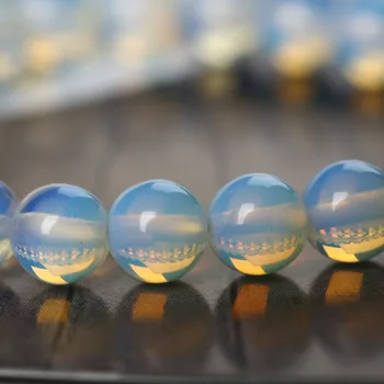 Novi 8 mm Okrugli Kristal Mjesečev Kamen Prirodni Kamen je Pružio Narukvice od perli za žene