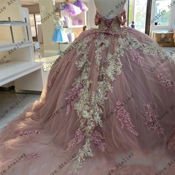 Loptu haljina Bujne haljine za maturalnu Večer Gradacija haljina čipka-up Princeza Slatka 15 16 Haljina je Slatka