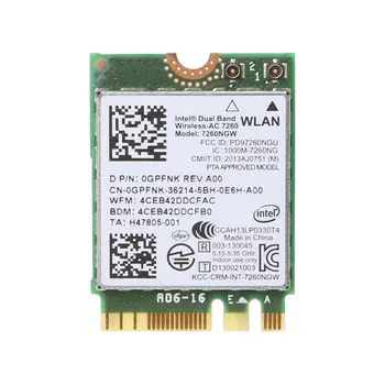 Za Dell, Intel Dvofrekvencijska Bežična mreža-AC 7260 7260NGW NGFF M. 2 Mrežna kartica, Bluetooth, WiFi za laptop