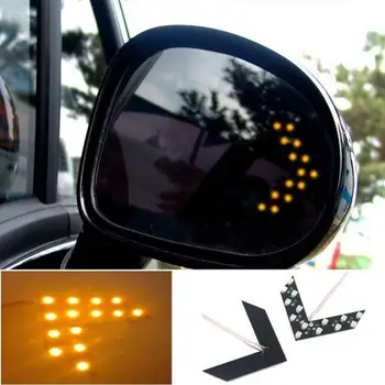 2 kom./compl. 14 SMD led traka sa strelicama za automobilske retrovizore Lampica Signala skretanja Auto led svjetiljka za retrovizore Stil vozila