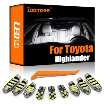 Led u unutrašnjosti Zoomsee za Toyota Highlander 2001-2013 2016 2017 2018 2019 2020 2021 Auto Žarulja Canbus Komplet Kartica zasvođen rasvjete