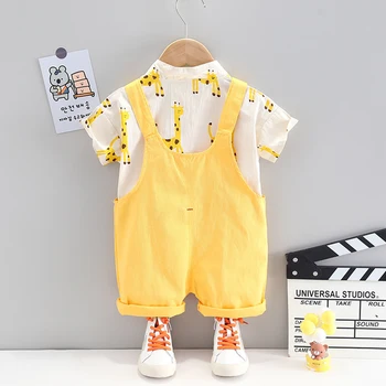 Keelorn Kompleti odjeće za dječake Nova Moda Dječje Majice s crtani Životinjama i kombinezon Ljetnih odijela Dječji vrtići aktivne odjeću