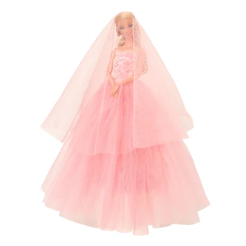 Novi Modni Pribor Za Lutke Ručni Rad 30 cm vjenčanicu Roza Odjeća, Dječje Igračke, Stvari za Odijevanje, Barbie Igra BIY Pokloni