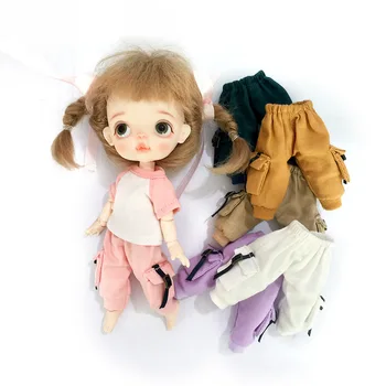 Ob11 Odjeća za lutke za djevojčice i dječake Moda jednobojnu Hlače kuromi Kombinezoni, pogodan za Pribor za lutke Ob11