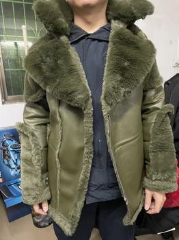 Muška zimska topla kožna jakna i Kaput na munje 2021 Moderan novi veliki kaput s odbačenost ovratnikom i dugim rukavima za muškarce Kaput