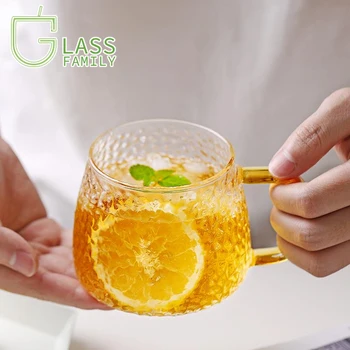 GF Prozirna staklena šalica s ručkom Toplinski Čaše za piće Čaše za sok i pića staklarija Kava mugs Čaše za vino Predmete mugs