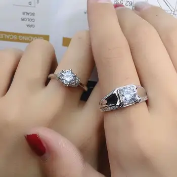 Prsten Valentinovo par prsten čovjek debeo jake snage donje prsten 2 karat treperi муассанит trenutno se nalazi prsten srebro 925 sterling dar ljubavno datum