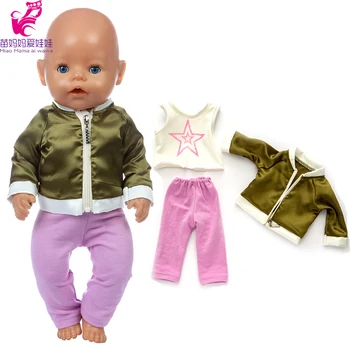 43 cm novorođene lutka zvijezda prsluk, košulja, traperice hlače 18 inča girl lutka odjeća, košulja, hlače