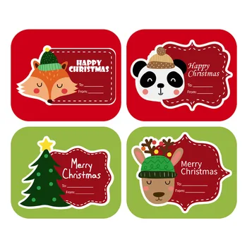 Naljepnice za božićne darove 56-112 art Santa crtani film los panda dizajn naljepnica za poklone papir za pakiranje i oznaka na omotnici