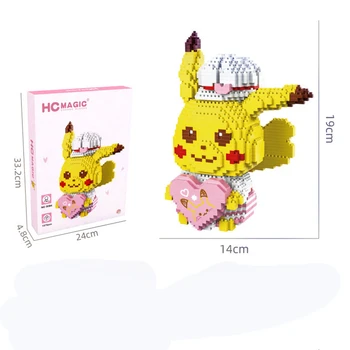 Ti Gradivni Blokovi Igračke Mini Cigle Pikachu Чаризард Anime Diamond Lutka Pocket Monster Dječja Igračka