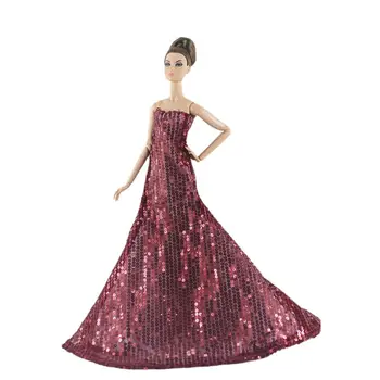 Bordo-crvena haljina sa šljokicama za Barbie Blyth 1/6 MH CD FR SD Kurhn BJD Pribor za lutke odjeće