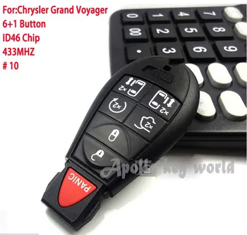6+1 Gumb je Pametan Ključ za Daljinsko Upravljanje Za Chrysler Grand Voyager Sa Čipom ID46 433 Mhz Автосигнализация Privjesak Bez Ključa