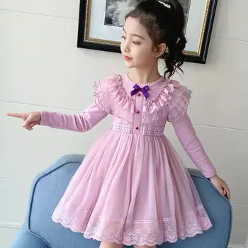Dječje Casual odjeća i Odijelo djevojaka s ukrašen Dječji večernje haljine Princeze Dječja haljina na Dan Rođenja Školska odjeća za djevojčice