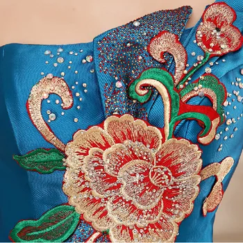 Robe de soiree 2022 vintga petlja s ribljim repom na jedno rame s kvalitetnom vezom Vestidos de festa večernja haljina haljine za maturalnu večer