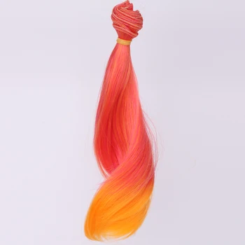 MUZIWIG 15*100 cm, Pribor za lutke Graditi patke kose Patke kose Kaki Ružičasta Smeđa Kovrčava Kosa Lutke Perika za BJD/SD DIY Lutkarske perika
