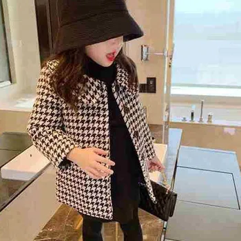 Nova jesensko-zimska odjeća Korejski moderan kaput s lapels Dječačke jakne Novi Stil Za djevojčice Topli kaput srednje dužine