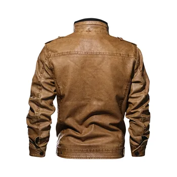 Muška kožna jakna jesenje nove ветрозащитные kožni kaput uzročno-istražne moto vintage jakna od umjetne kože