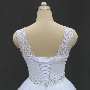 Fansmile s dvostrukim ramena Vestidos de Noivas Loptu haljina Svadben haljina 2020 Bijela Princeza Plus Size vjenčanica za mladence FSM-015F