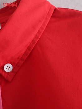 Tangada Ženska Vintage Boja plug-in patchwork košulja dugih rukava 2022 Moderan ženski slobodna košulja na High street QJ144