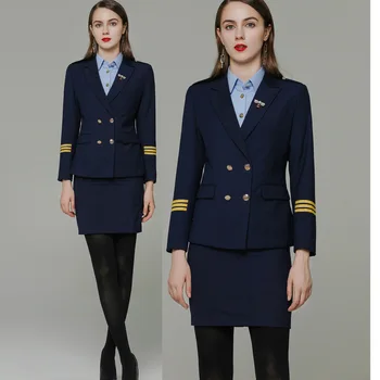 Jednostavno Uniforma Stjuardese Studentsko intervju Ispit za umjetnost Odjeća Uniforma Stjuardese Poslovno Odijelo Hotelsku Kombinezon Ženski