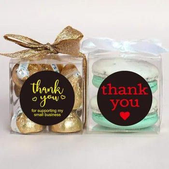 1 inčne Crne Naljepnice Hvala Hvala Za Podršku Moje Male Tvrtke Naljepnice Poslovni Poklon Kutija Za Pakiranje Paketa O-Naljepnice