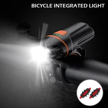 Biciklistička Lampe i 2 Stražnja svjetla za Bicikl Svijetle Prednje Stražnje Svjetlo Pribor za bicikl Noćni Jahanje na Putu USB Punjiva Vodootporan