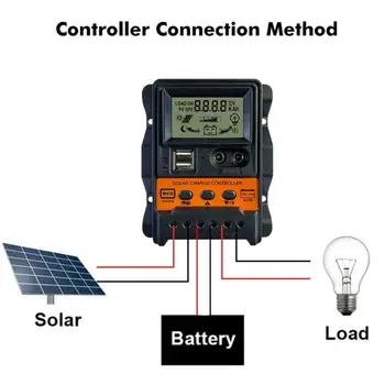 Solarni Solarni MPPT regulatora 30A 20A 10A Dual USB LCD zaslon 12 24 U Solarni Panel Punjač Regulatora s Teretom u rasutom stanju