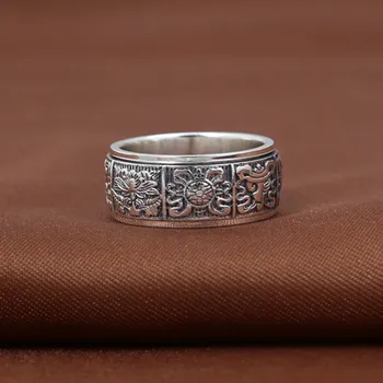 S925 ovom srebrnom prsten za muškarce i žene Budistički osam blaga povoljna tajlandska srebrna identitet može pretvoriti muške i ženske prstenove
